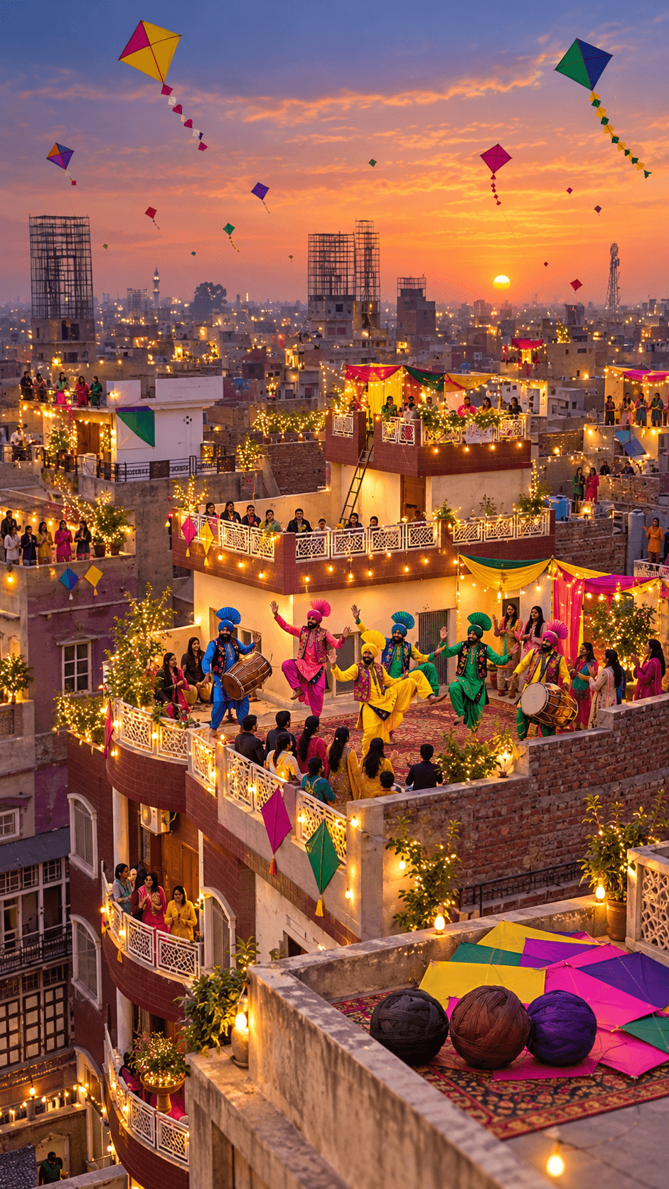 Colourful Lahore rooftop event concept